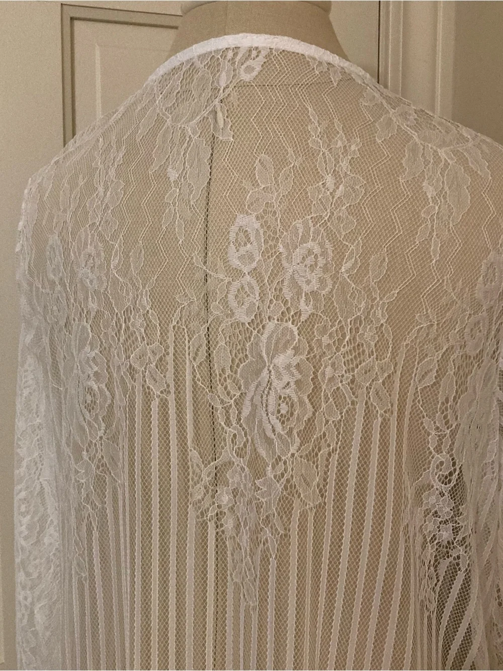 Floral Boho Full-length Lace Coverup / Robe / Duster long